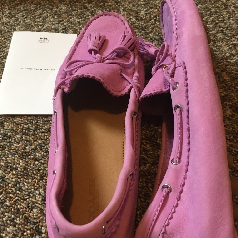 Lilac coach moccasins